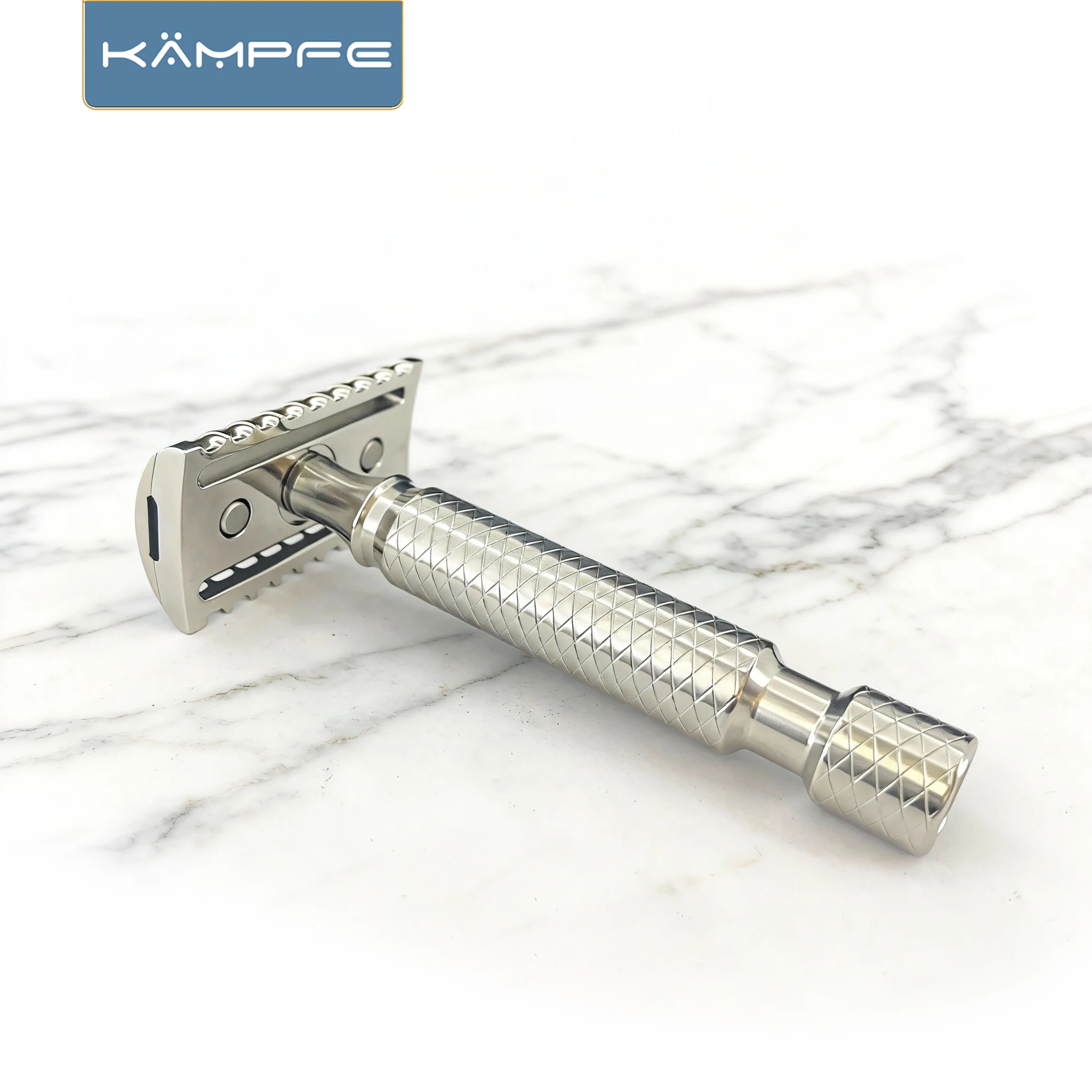 

KAMPFE CNC Machined Stainless Steel Safety Razor Shaving Handle Men's Gift with Hair Cutting Feature