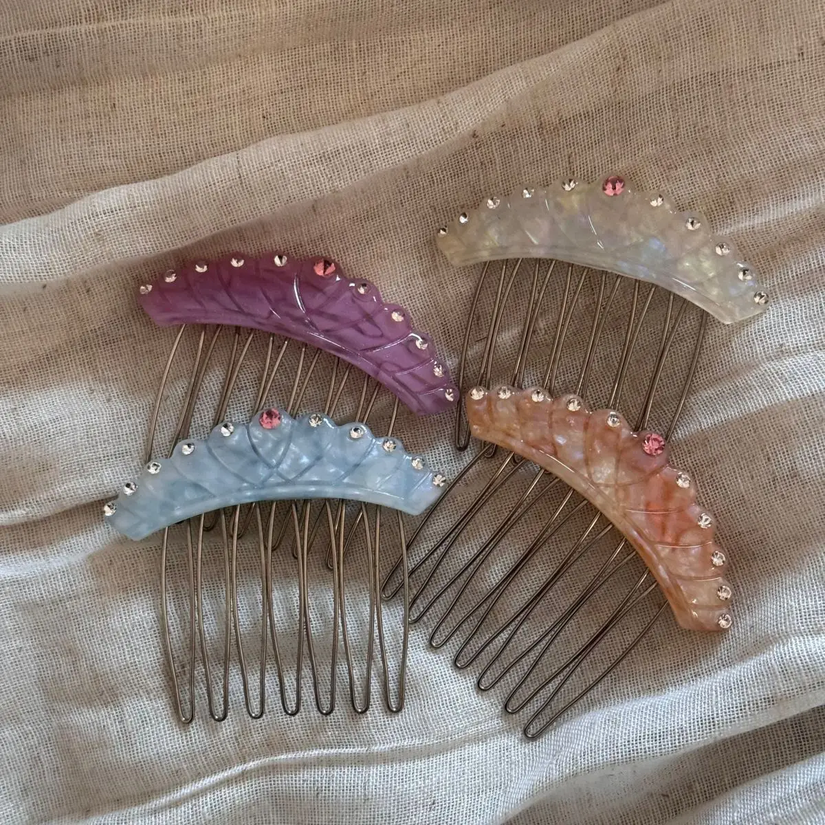 

Acrylic Hairpin Rhinestone Crown Hair Comb High Quality Hair Accessories for Women Sparkling Elegant Hairclips for girls