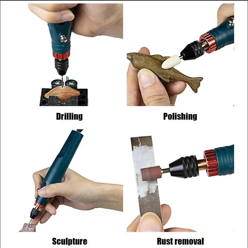 12V Mini Electric Drill Stepless Speed Handheld Rotary Tool Set Drilling Machine Drill Power Tools Engraver for Dremel