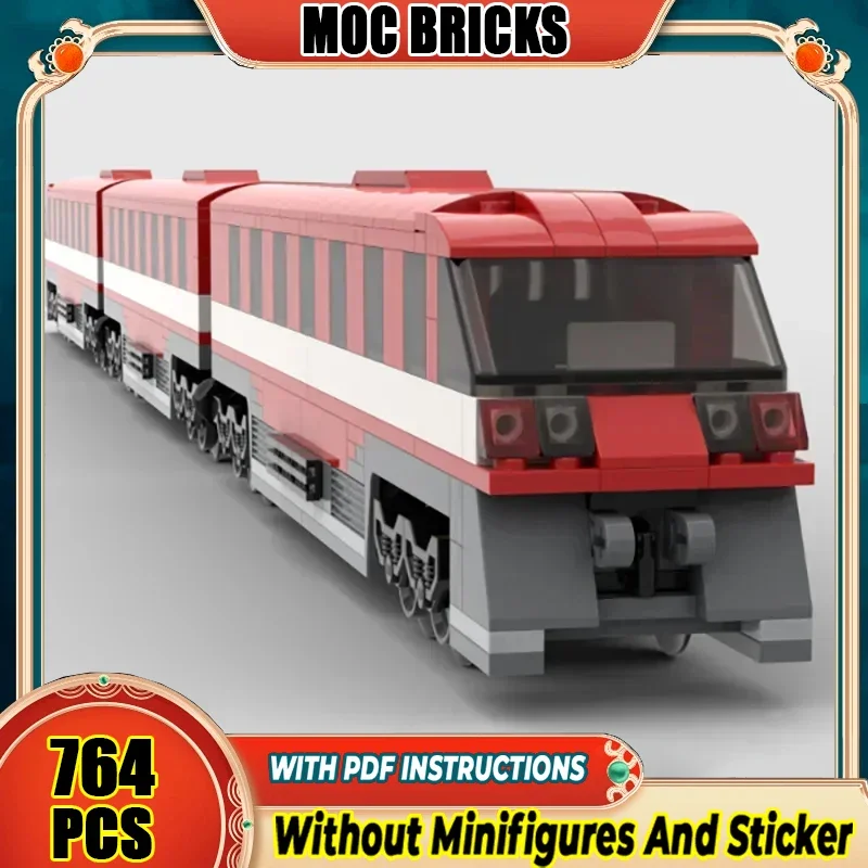 

Серия железнодорожных поездов Moc Building Bricks Regional Rapid Express Модель поезда Технология здания Модульный блок Игрушка Праздничные подарки