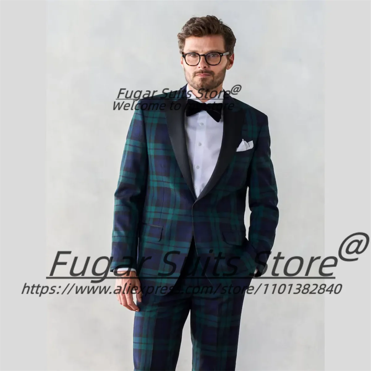 

Classic British style Prom Men Suits Slim Fit Peak Lapel Groom Tuxedos 2 Pieces Sets Casual Male Blazers Handsome Costume Homme