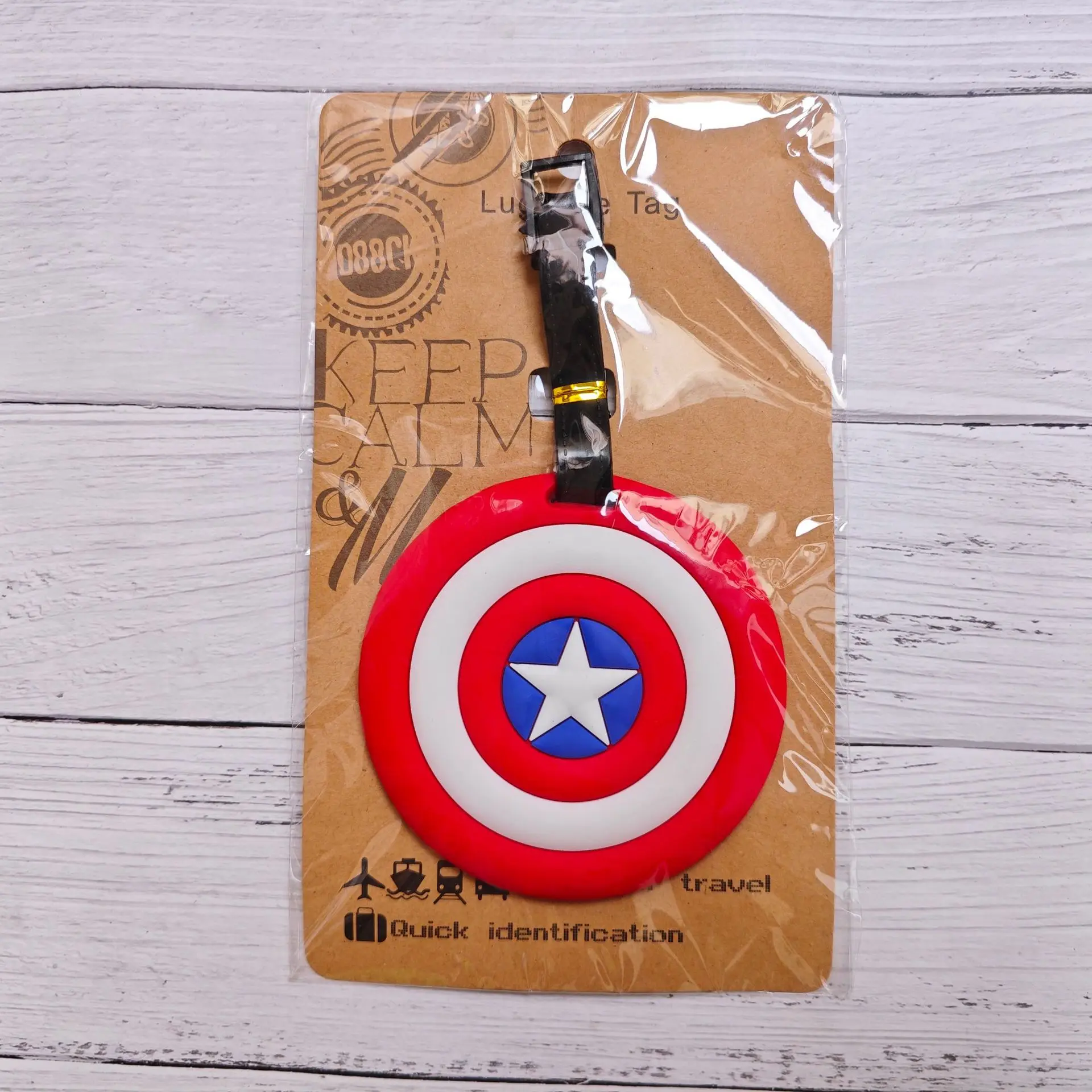 Animation Hero Soft Luggage Tag Spider-Man Luggage Bag Logo Tag Pendant Iron Man Captain America Bag Registration Pendant