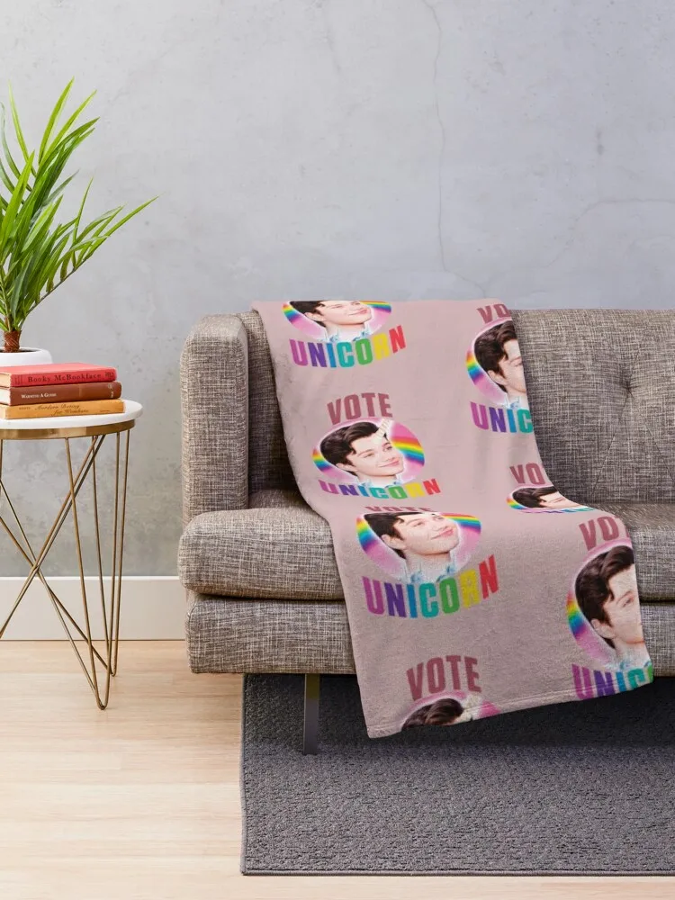 vote unicorn glee Throw Blanket Luxury Thicken warm winter Cute Blankets