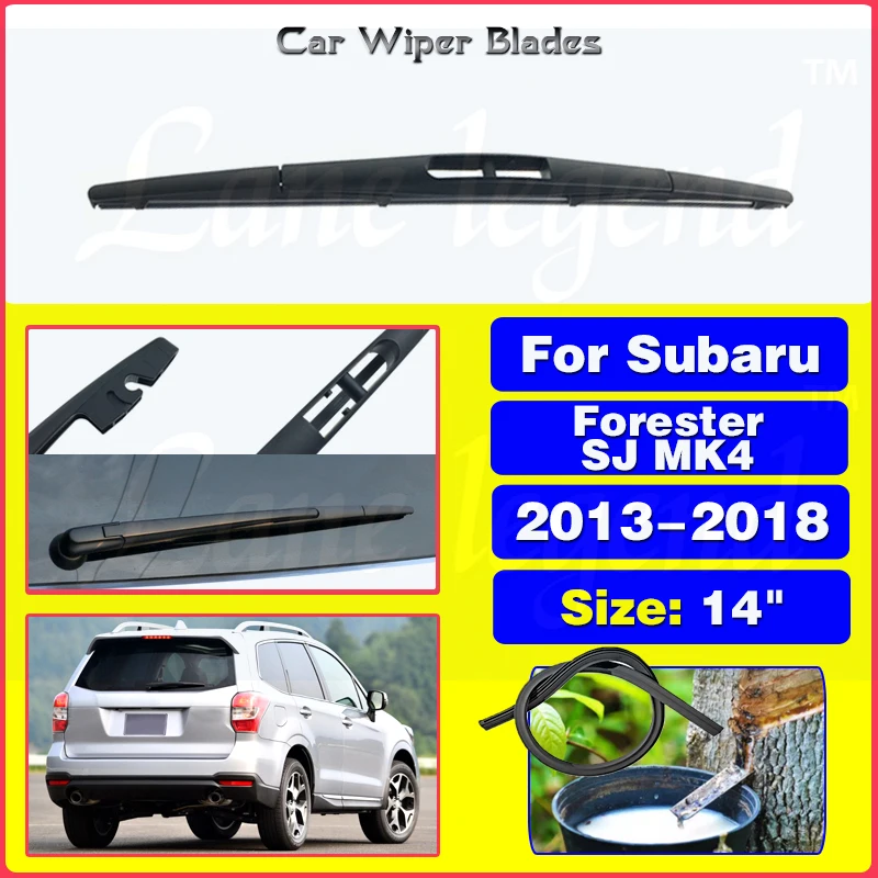 

Car Wiper 14" Rear Wiper Blade For Subaru Forester SJ MK4 2013 - 2018 Windshield Windscreen Tailgate Window Car Rain Brush