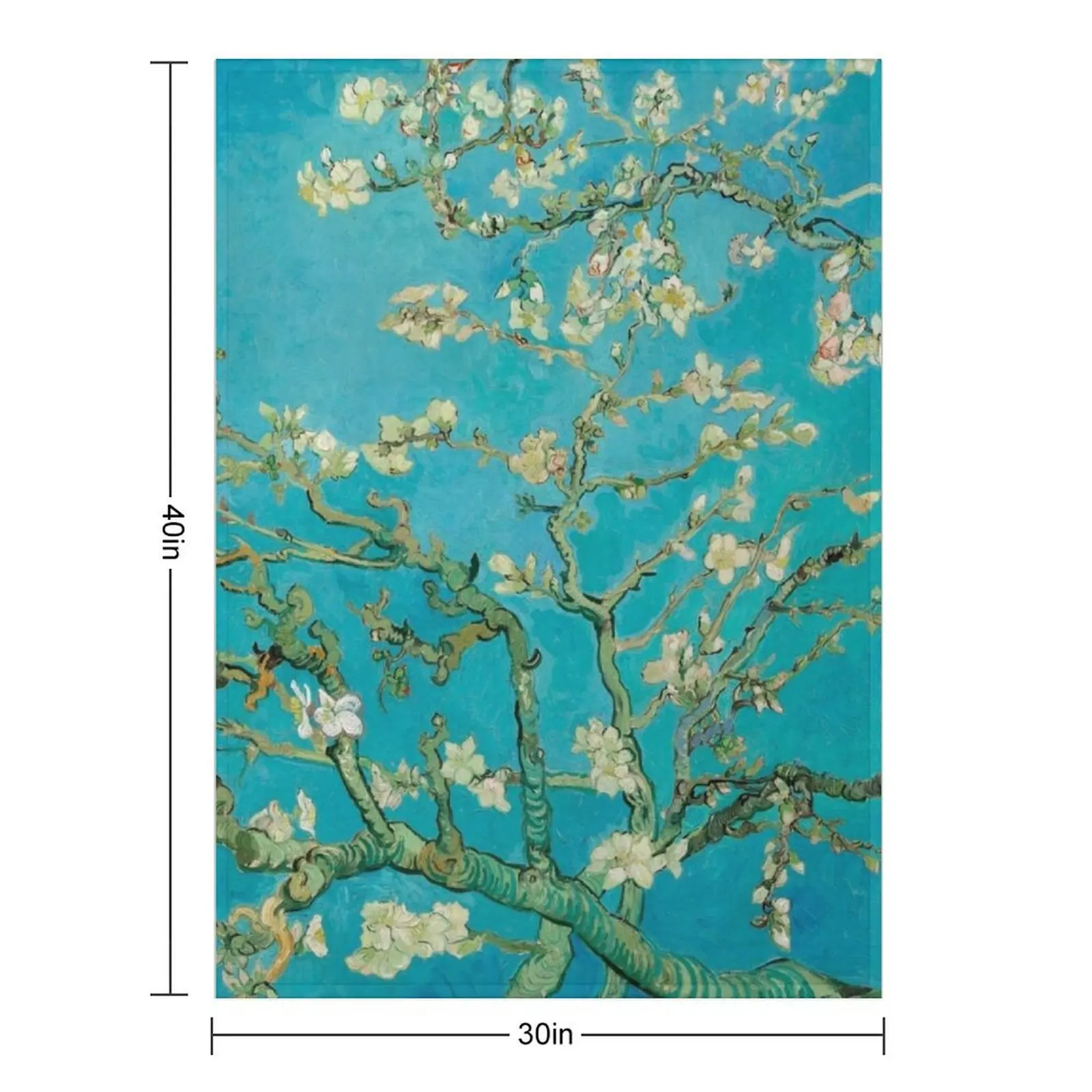 Van Gogh Almond Blossom, 1890 Throw Blanket Picnic funny gift blankets and throws Luxury Brand Sofa Warm Blankets