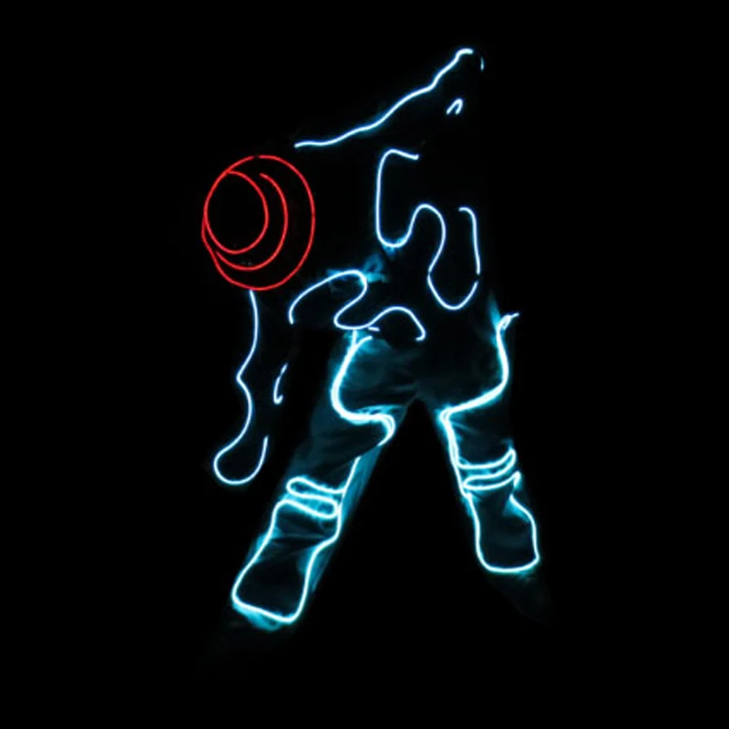 Luminous Electronic Dance Performance Costumes EL Wire Light Up Clothing Stage Outfit DIY Product Fashion Glowing Neon Wear - view 5
