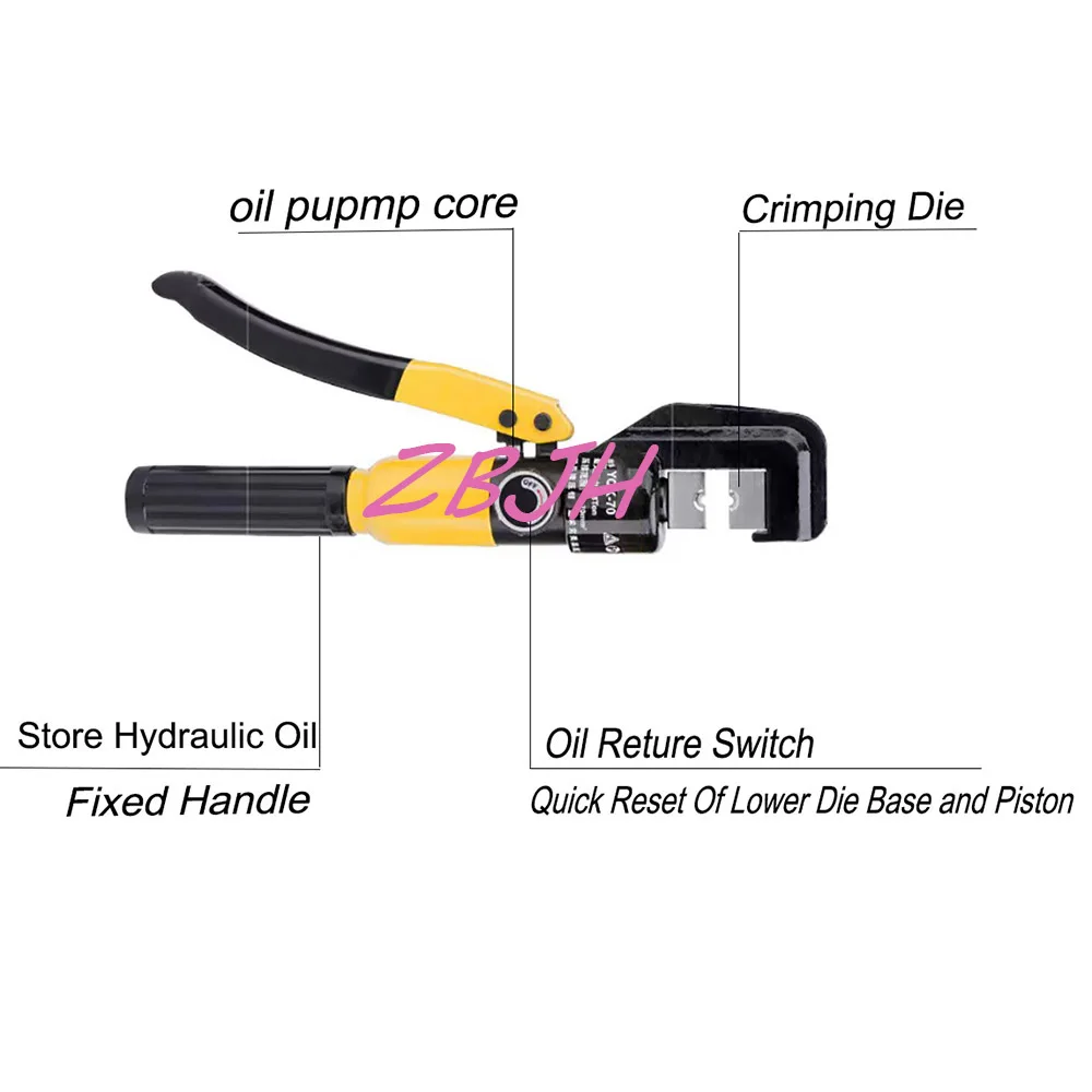 Hydraulic Crimping Tool Hydraulic Crimping Plier Hydraulic Compression Tools YQK-70 YQK-120 Range 4-70mm Pressure 6T 8T