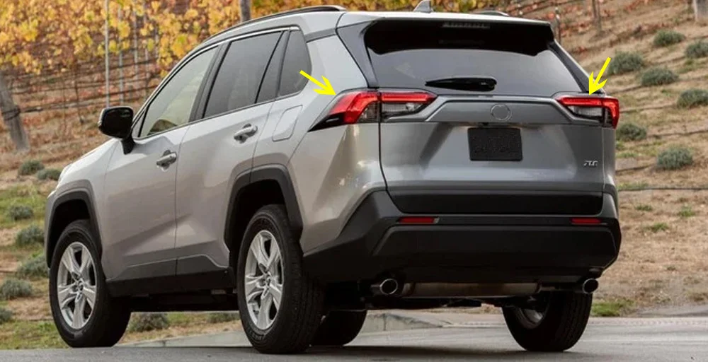 

For Toyota RAV4 RAV 4 2019-2022 2023 2024 Carbon Fiber Rear Tail Light Lamp Cover Trim Taillight Frame Trims Car Accessories