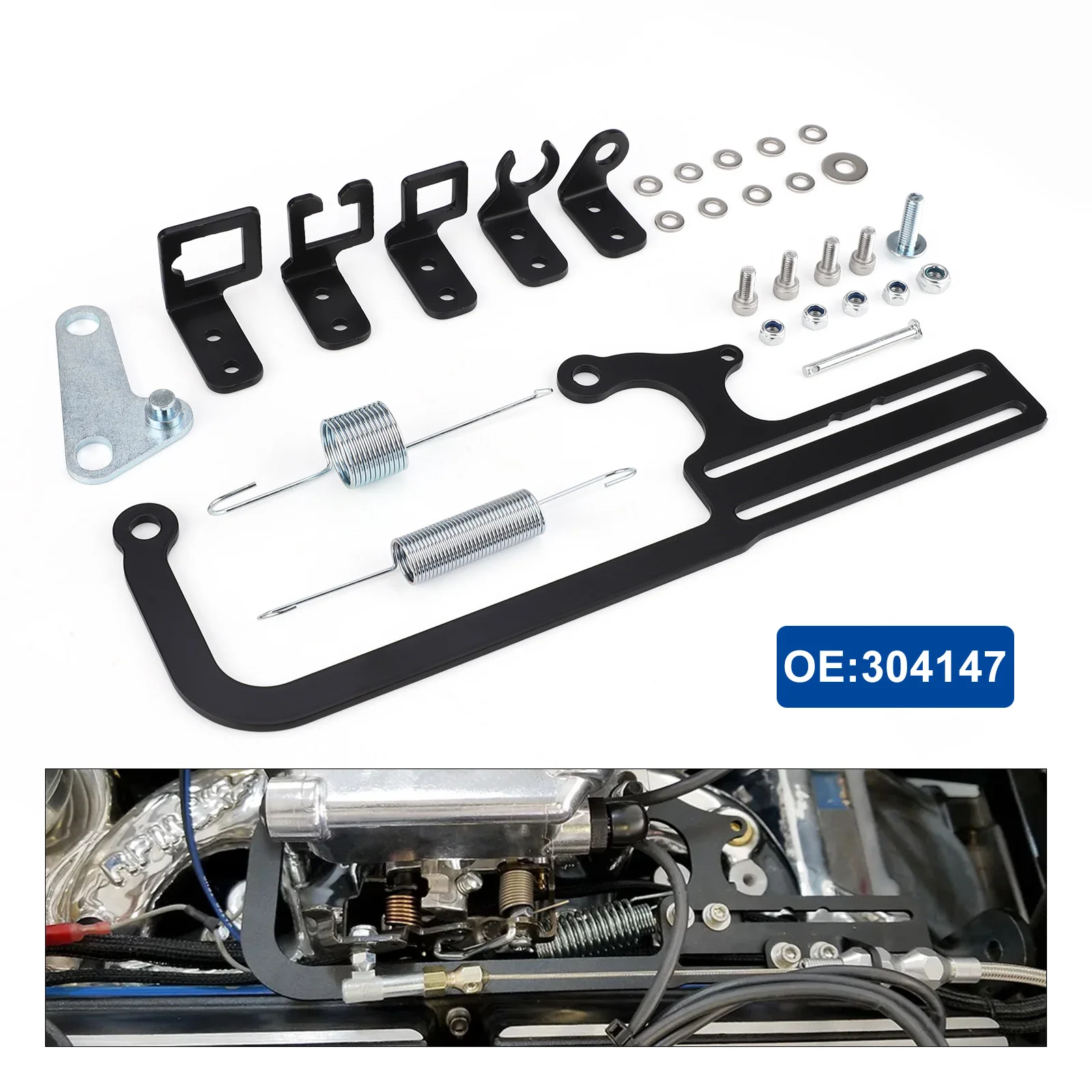 

The throttle cable bracket for car modification is used for the GM 304147 throttle body transmission cable mounting kit