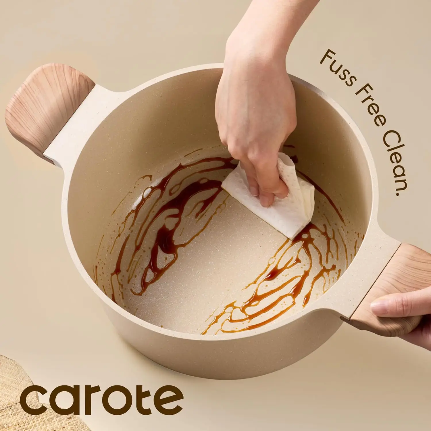 5 Qt Nonstick Stock Pot with Lid, Ceramic Soup Pot Easy Clean PFOA Free Cookware for Oatmeal 3