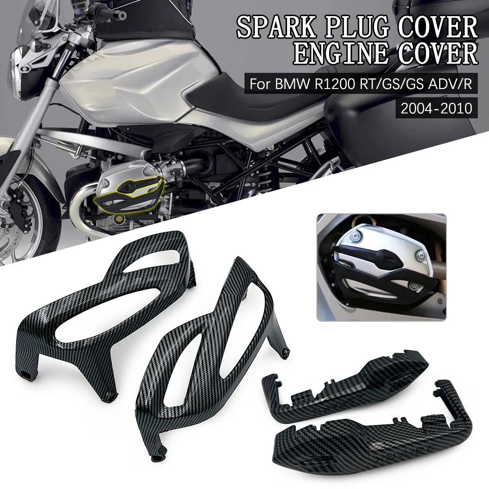 Motorcycle ABS Carbon Fiber Cylinder Head Engine Protector Guard Cover Spark Plug Covers for BMW R1200GS R1200R R1200RT