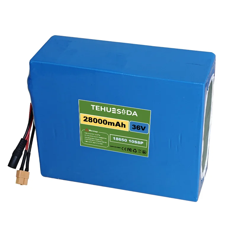 36V 28Ah 18650 Battery Pack High Capacity Rechargeable 20A High Power Built-in BMS Suitable for Various Energy Storage Backup