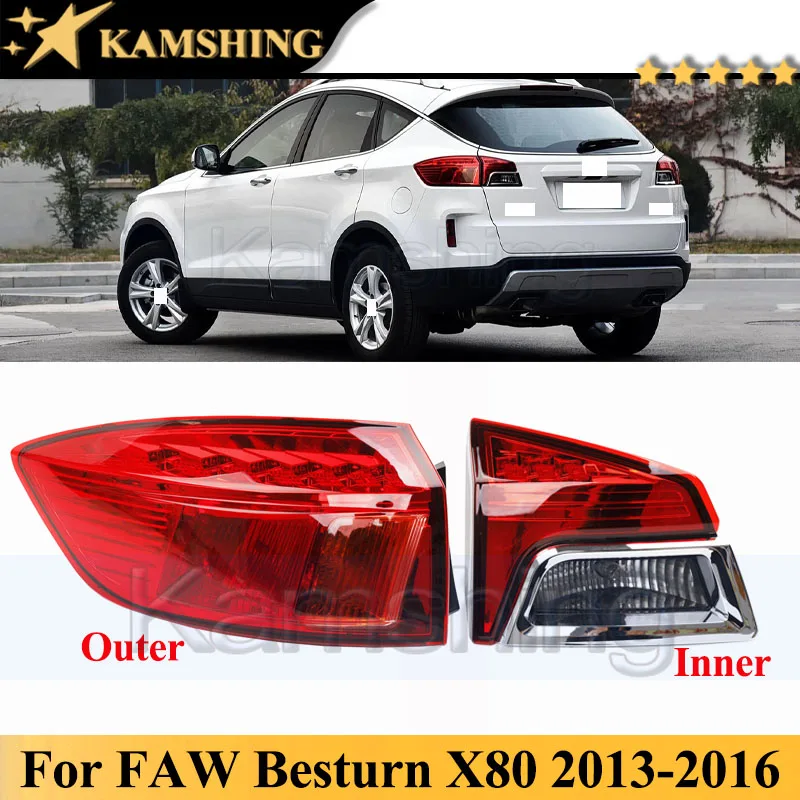 

Kamshing 1 Piece Rear Bumper Tail Light Tail Lamp For FAW Besturn X80 2013-2016 Taillight Taillamp Brake Light Rear Turn Light