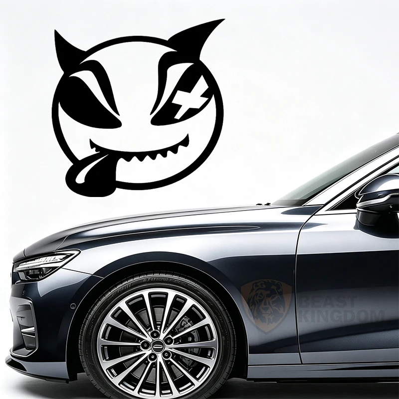 Car StickersWaterproof Car Sticker Vinyl Decal Durable for Car Styling Auto Decoration Devil Smile FaceAuto Decor