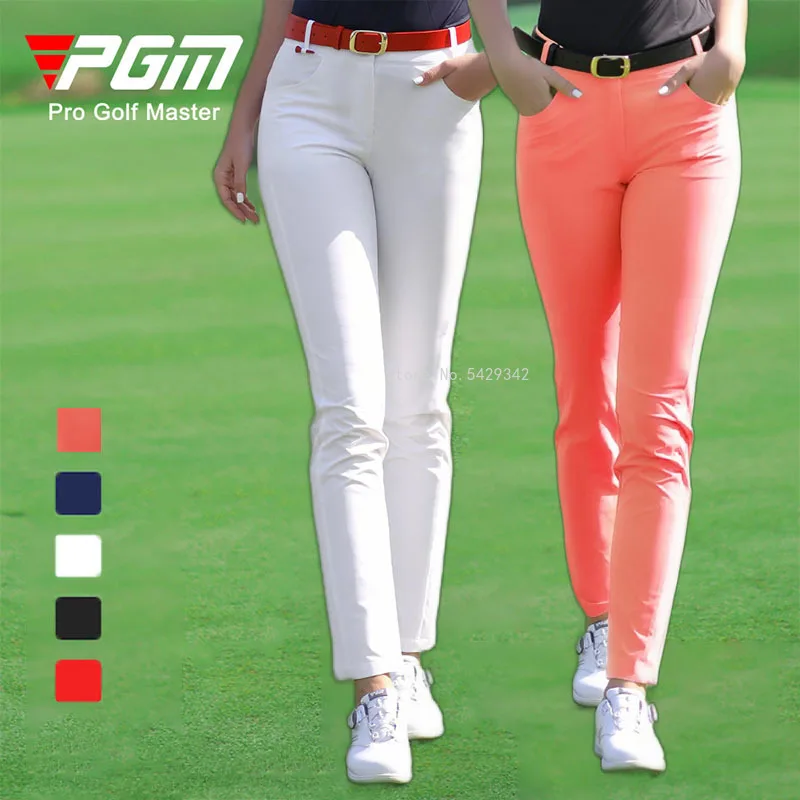 PGM Spring Summer Golf Pant Women\'s Sports Pants Soft Slim Thin Trousers Ladies Golf Wear Breathable Elastic Sweatpants 5 Colors