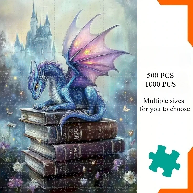 Large Size Jigsaw Puzzle 500/1000/1200/2000 Pcs Ancient Book Dragon Jigsaw Puzzles for Adults Stress Relief Toys Gift