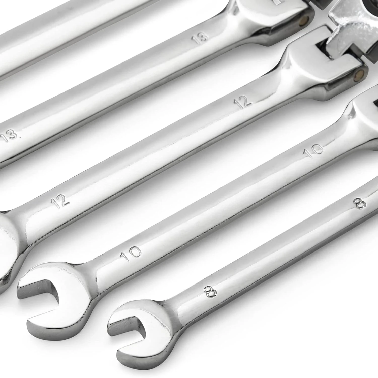 

Upgrade your toolbox with this durable and versatile 7-piece flex head ratcheting wrench set. Crafted from high-quality chrome v