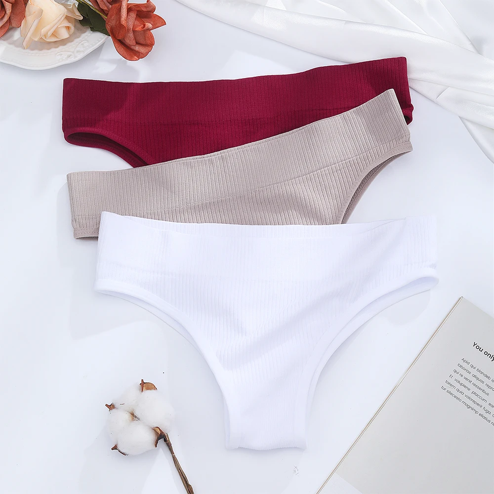 Women Brazilian Panties Cotton Underwear S-L Comfortable Underpants Low-Rise T-Back Panty Female Lingerie