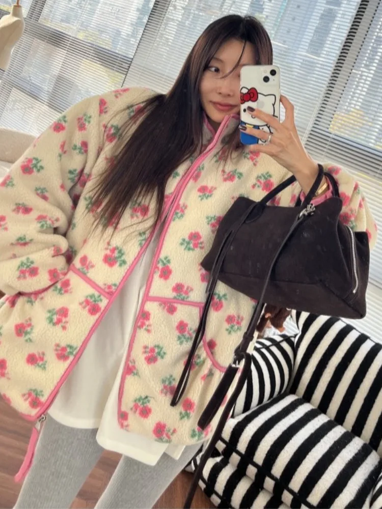 Cappotto lungo in pelle di eepskin Jaet lungo in cotone da donna foderato ricamato retrò Caldo inverno Nuovo Sle Leisure Faionable