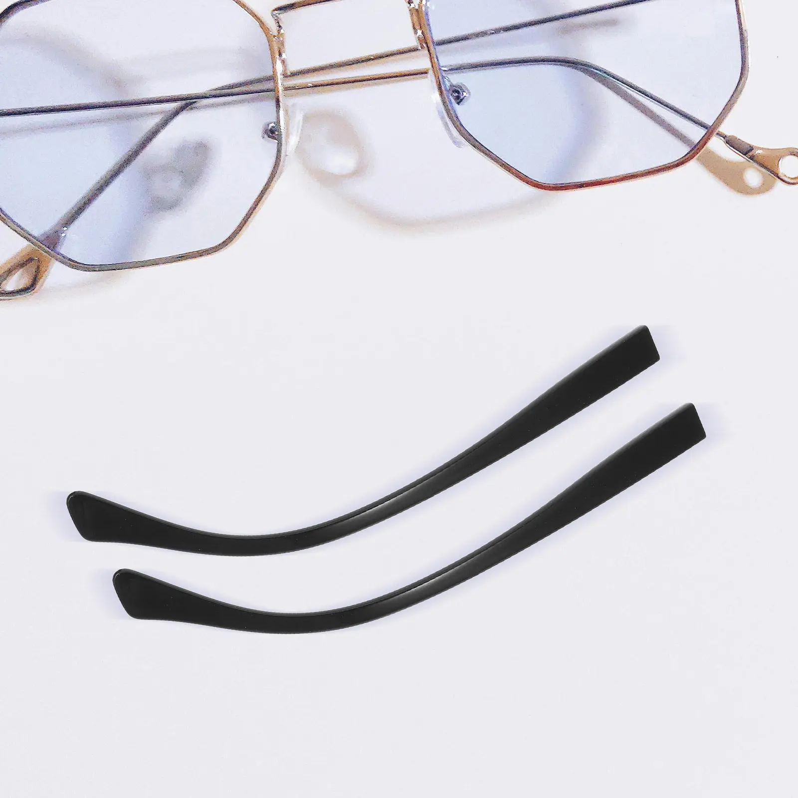 

1Pair High Strength Eyeglass Arm Replacement Temple Legs Skin Friendly Wear Resistant Metal Glasses Parts for Most Eyeglasses