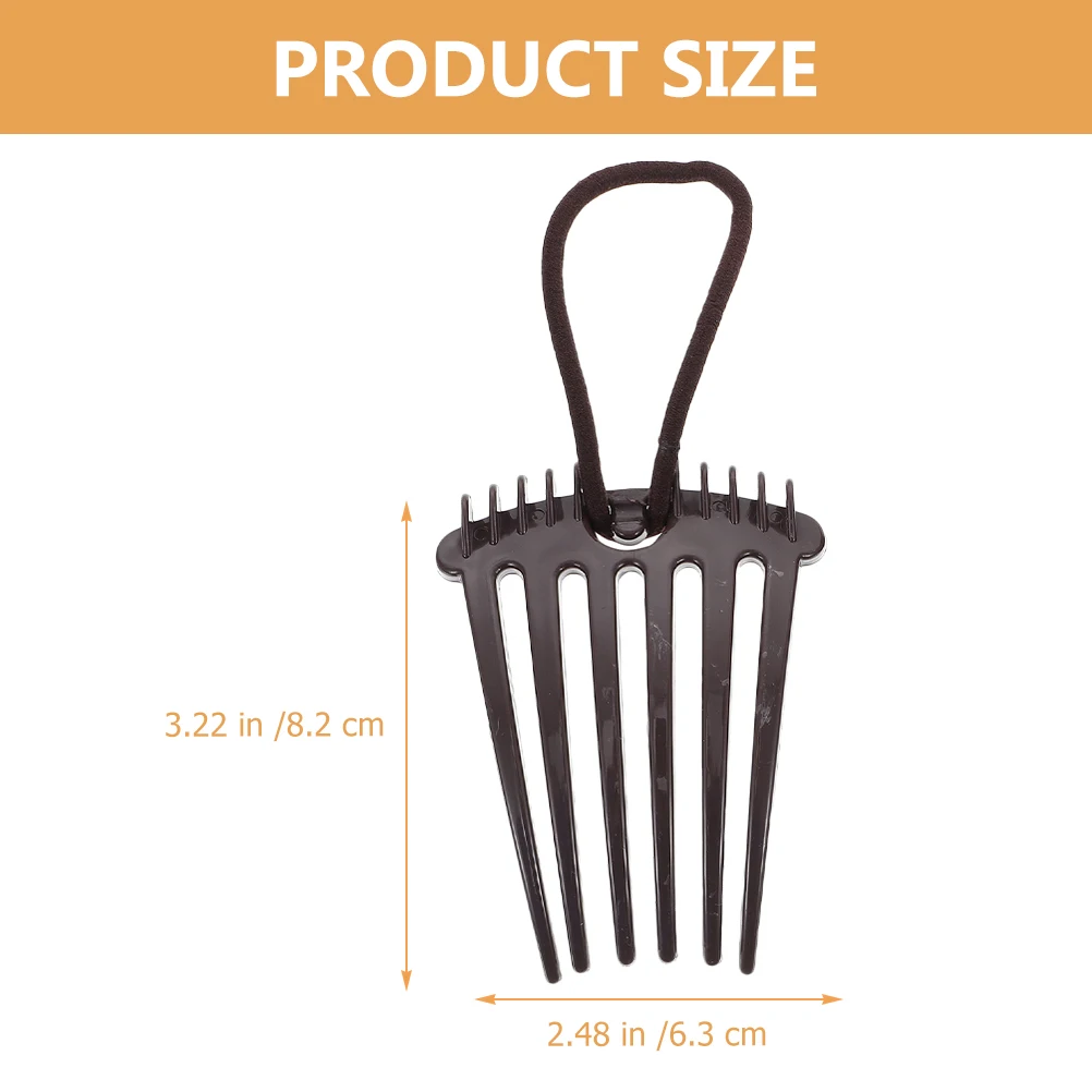 

6pcs Elastic Band Hair Combs Ponytail Bump Volume Styling Tools Durable Plastic Combs For Women Multipurpose Use All Hair Types