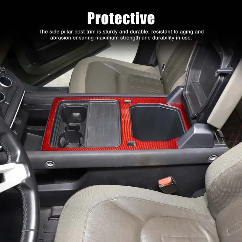 

1Pcs Real Carbon Fiber For Land Rover Defender 90 110 2020-2024 Car Center Control Panel Decorative Frame Sticker accessories