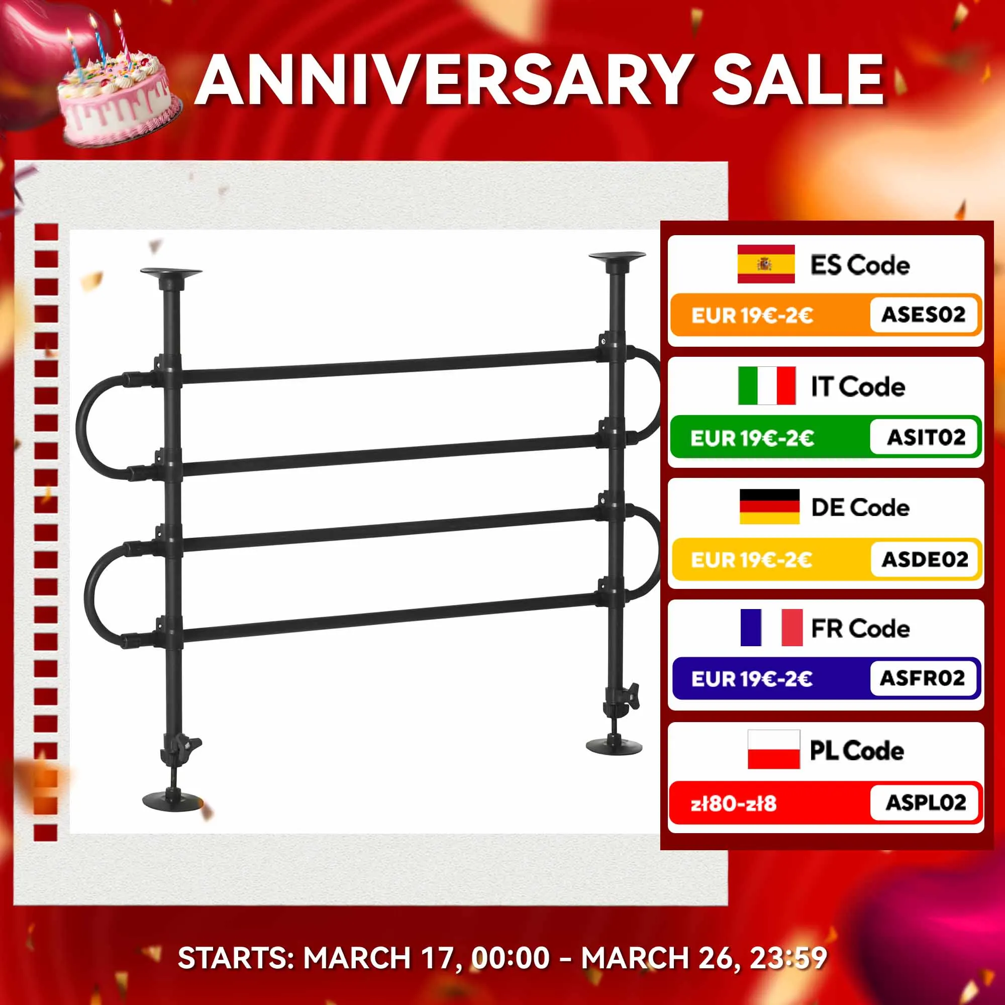 Separatore per auto per cani PawHut larghezza regolabile altezza muslimcm bagagliaio per auto nero