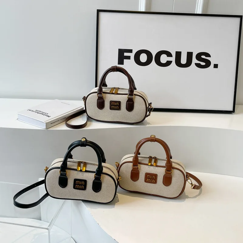 

2025 New Color Block Pillow Bag for Women, Multi-way Shoulder Crossbody Purse, Vintage Chic Small Tote for Daily Use & Dating