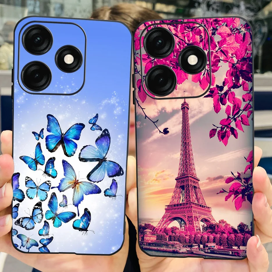 Dla Tecno Spark 20 Pro Case Spark 20C BG7n słodki kociak etui zamykane w motylki miękkie silikonowe etui na telefon Tecno Spark 20 Pro Spark20