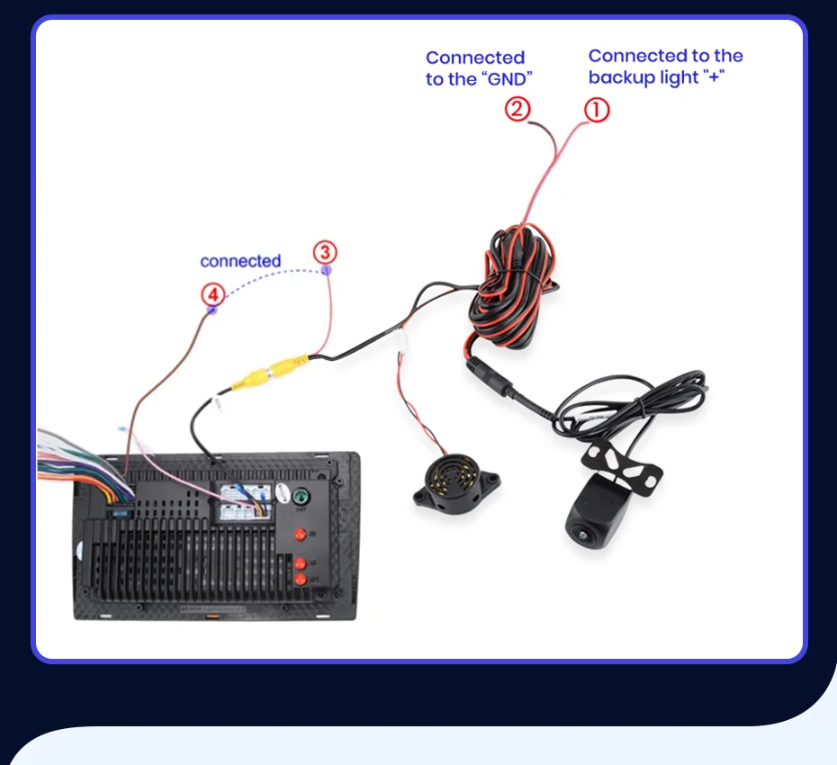 Auto-Rückfahrkamera AHD 1080P Radar-Alarm Wasserdicht 145° ° Weitwinkel-Rückfahrkamera mit KI-Intelligenz – Detail 9
