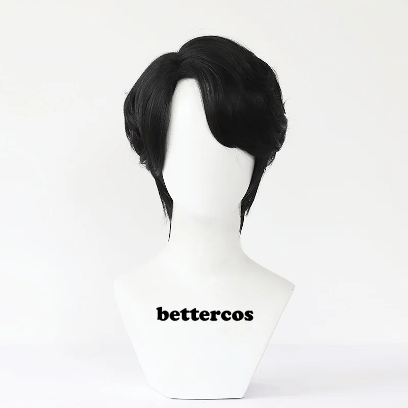 Saja Boys Jinu Wig Movie Cosplay KPOP Men Black 30cm Short Hair Star Demon Jinu Cosplay Wigs
