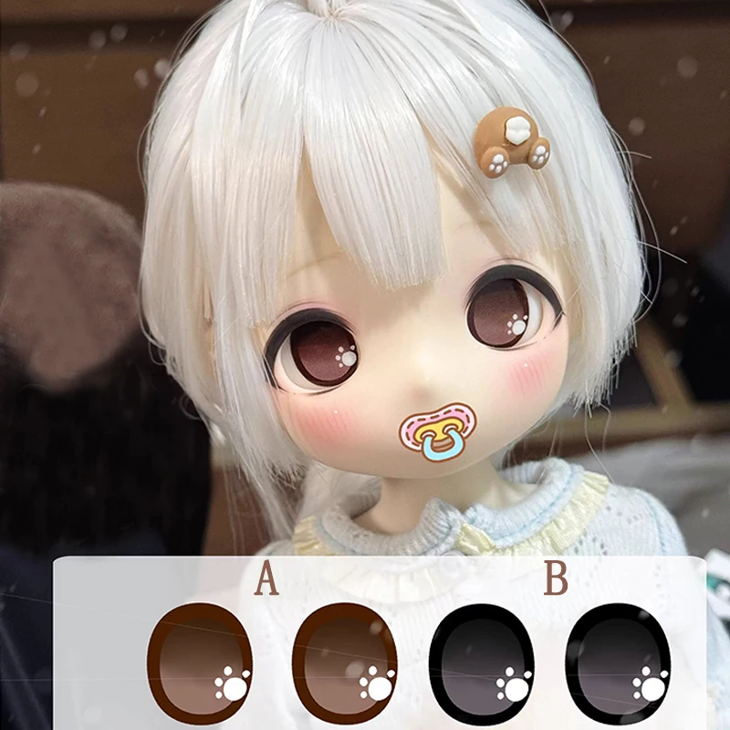 تأثير معدني الاكريليك BJD عيون دمية 10 مللي متر-24 مللي متر ل 1/12 1/8 1/6 1/4 1/3 SD إكسسوارات دمي مع طباعة مخلب القط