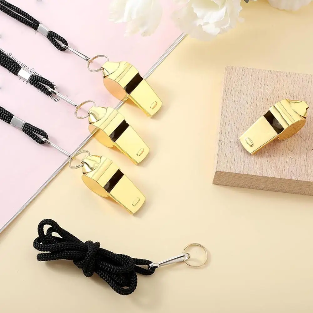 304 Stainless Steel High Pitched Whistle - Wilderness Survival Hanging Neck Whistle For Police And Ball Game Referee Command