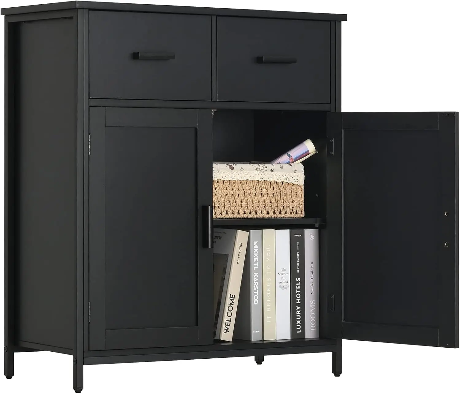 

Storage Cabinet, Bathroom Cabinet with 2 Drawers & Adjustable Shelf, Freestanding Storage Cabinet, Sideboard, Accent