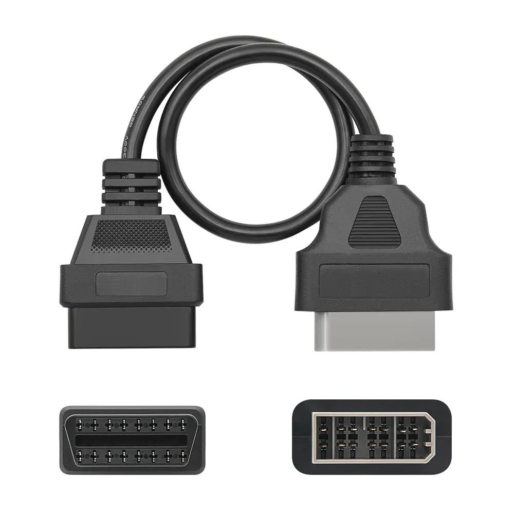 OBD2 Extension Cable For Nissan 14 Pin OBD to OBD2 16Pin Car Connector Adapter 14Pin Male To Female Diagnostic Auto Scanner Tool