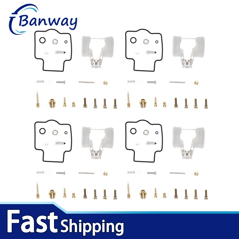 

4 Pcs For Kawasaki Ninja ZX7R ZX9R ZX10 ZX 750 900 1000 Carburetor Service Kit Rebuild Kit