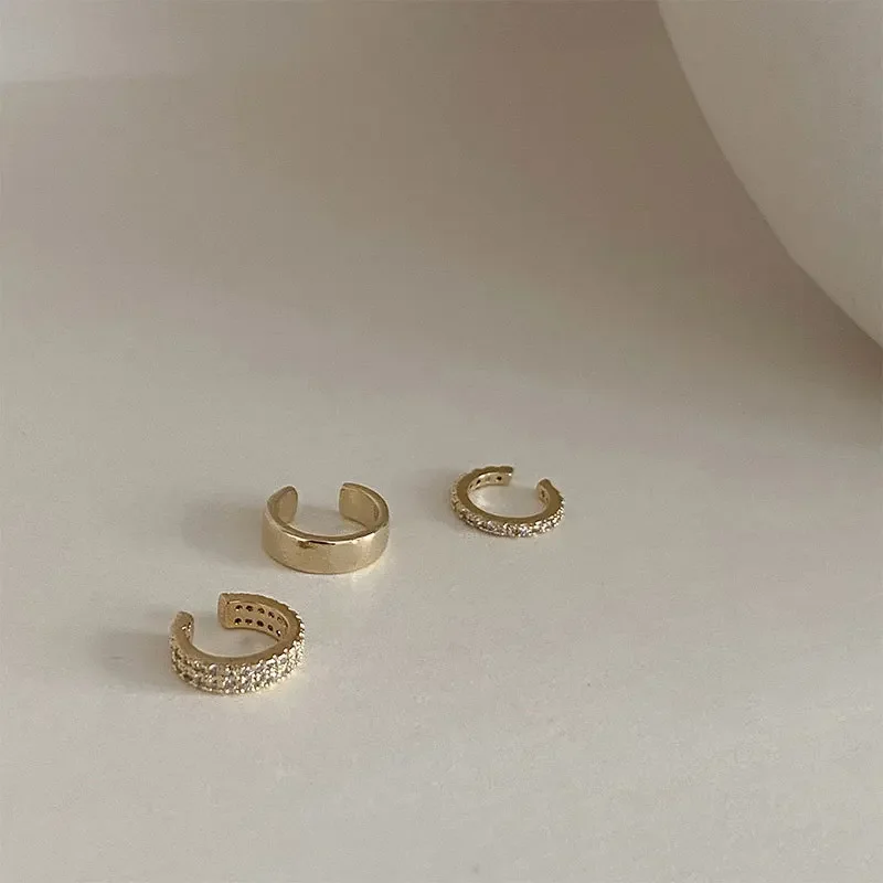 Delicate Zircon Cute Clip Earrings Female Buckle Ear Cuff No Piercings Fake Cartilage Ear for Women 2024 Fashion Jewelry