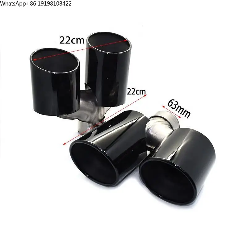 SYPES Car Exhaust Tips for 2017+ Alfa Romeo Giulia Base Sedan 4 Doors up Stainless Steel Carbon Fiber Dual Nozzle Muffler Tips