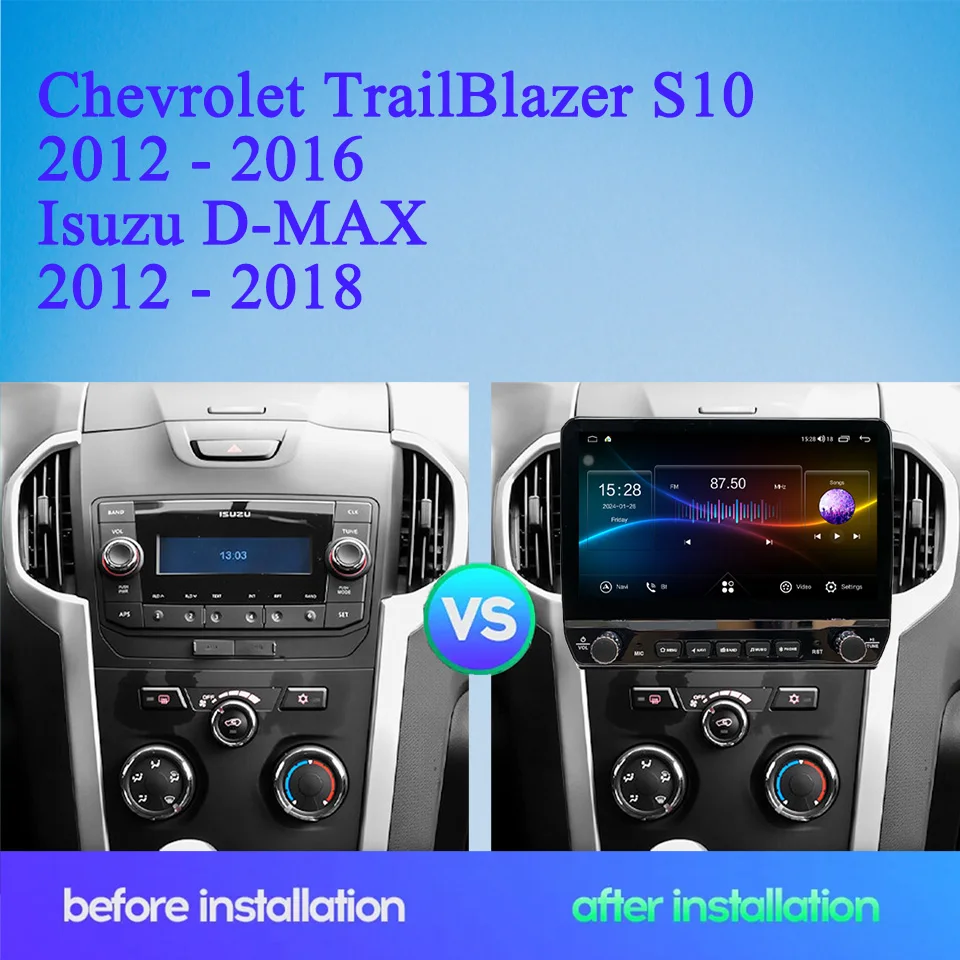 For Chevrolet TrailBlazer S10 2012 - 2016 Isuzu D-MAX 2012 - 2018 Car Radio Stereo Multimedia Video Audio DVD Player GPS Navi HU