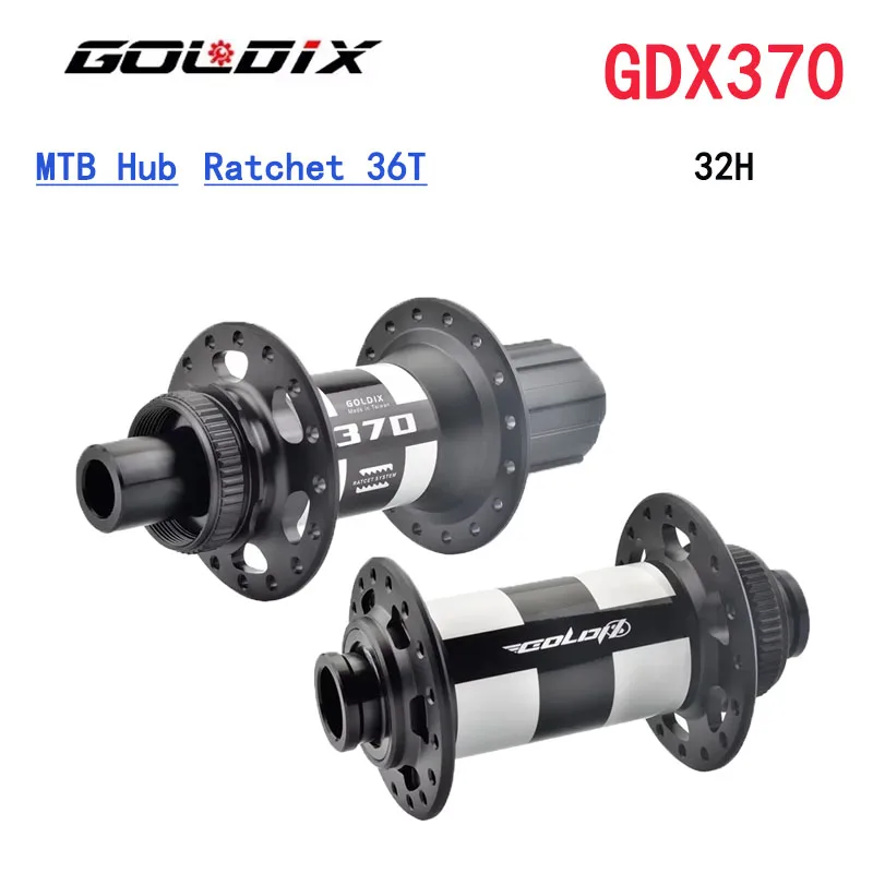 

GOLDIX GDX370 Bicycle Hub Sealed Bearing Center Lock Disc Brake J-Bend spoke 32 Holes Ratchet 36T for Shimano BOOST MTB Hub