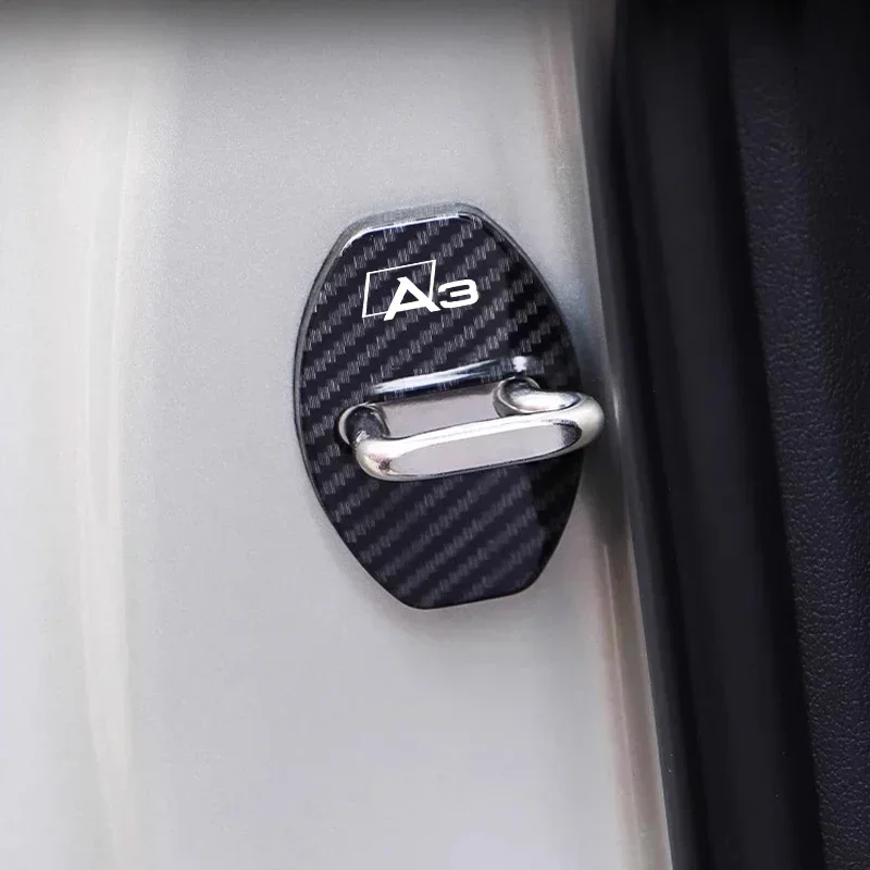 For Audi A3 Logo A4 A5 A6 A7 A8 4pcs Car Door Lock Anti-rust Cover Case Protective Stickers Badge Interior Decoration - view 5