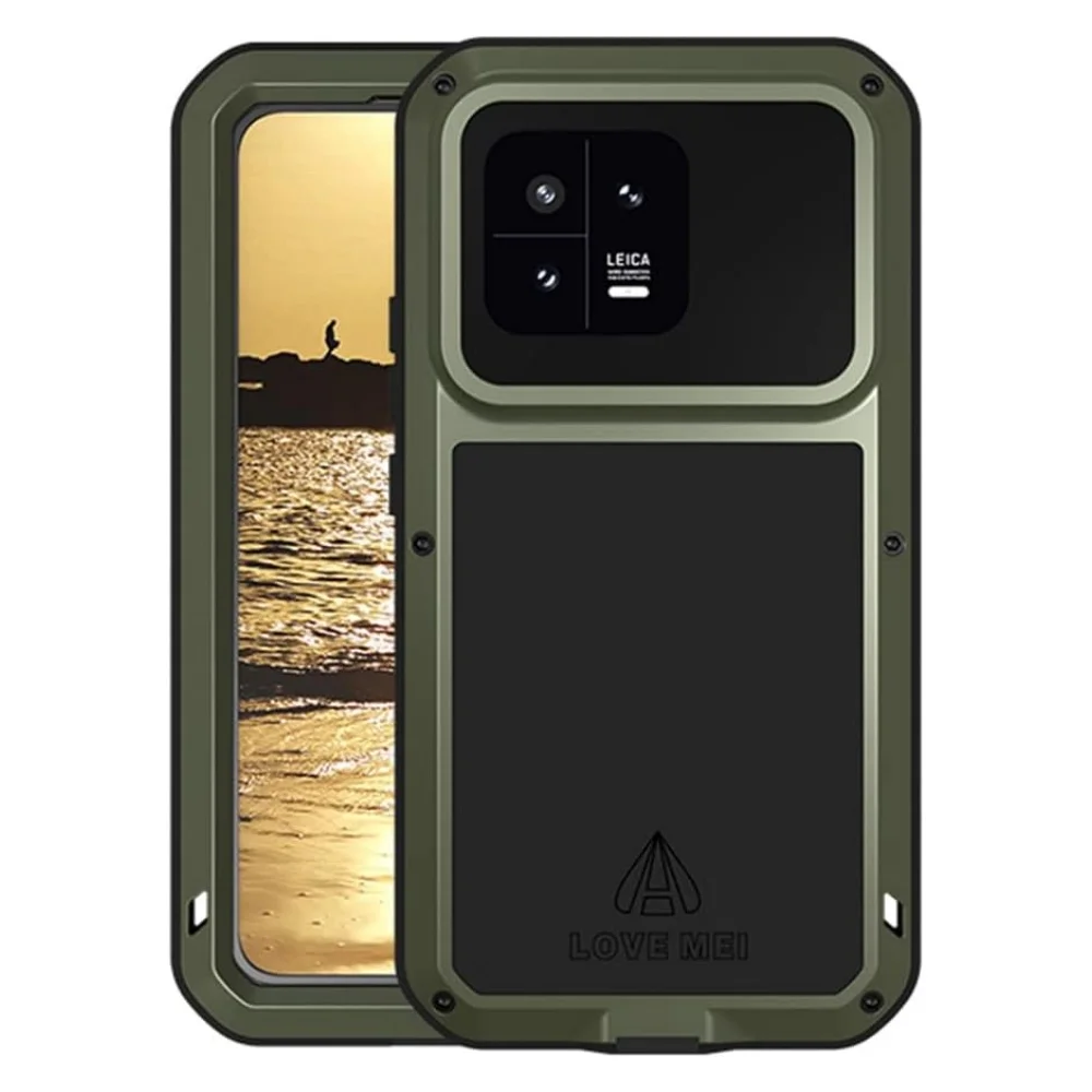 

Бронированный чехол Love Mei для телефона Xiaomi 15 14 13 Pro 11, силиконовый прочный металлический защитный противоударный пылезащитный чехол военного класса