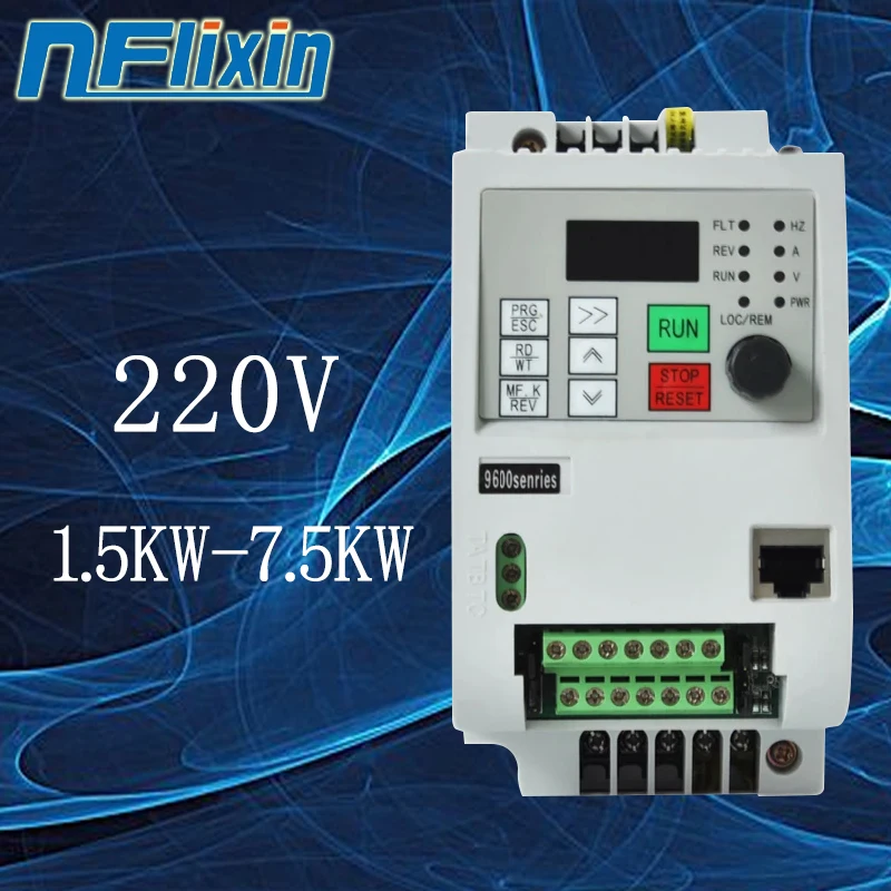 

VFD 2.2KW/4kw/5.5kw/7.5KW/11kw inverter AC Frequency Inverter single phase 220V input to 3 phase 380 V output for motor