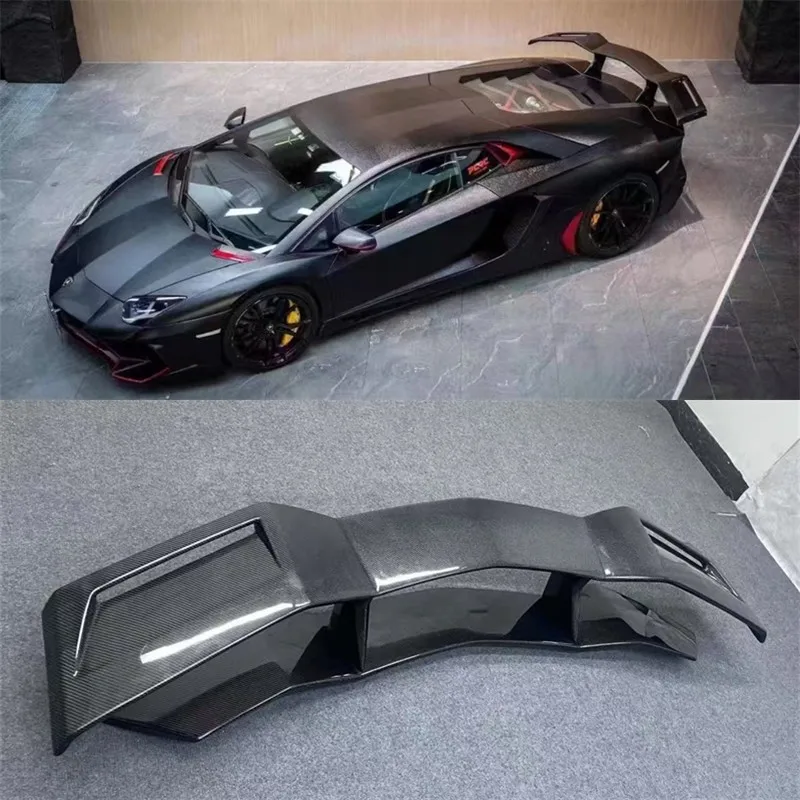 

For Lamborghini LP700 LP720 LP740 LP750 Real Dry Carbon Fiber Tail Wing Wing Trunk Lip Accessories Refit Decoration Spoiler Kit