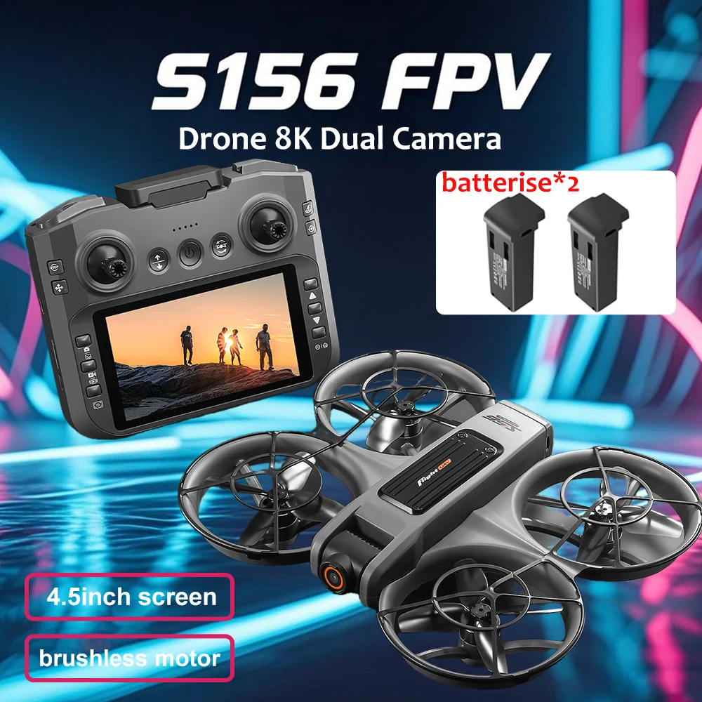S156 FPV Drone Professional 8K HD ESC Camera WiFi RC Dron Brushless Motor with Optical Flow Positioning Quadcopter Drones