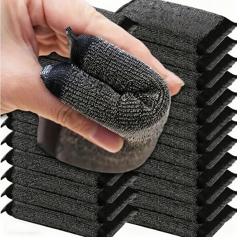 

Набор из 12 металлических мочалок из нержавеющей стали для кухни и ванной — прочные, не царапающие поверхности, для чистки кастрюль