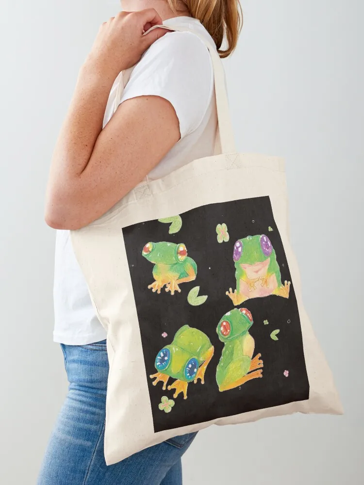 

Frogs Tote Bag Canvas bag Women's beach bags bag for beach shopper women canvas