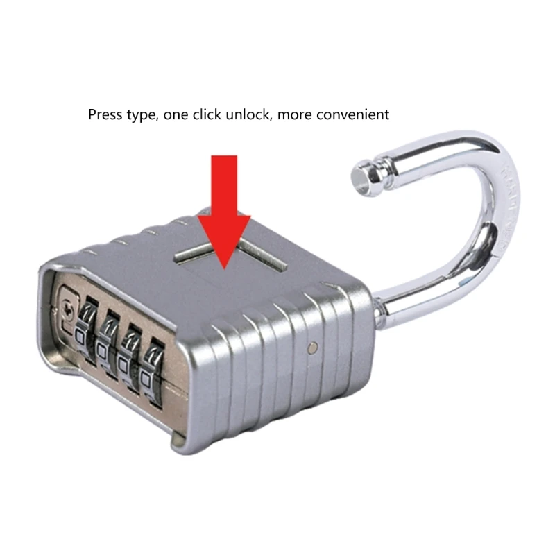 Heavy Duty Outdoor Combination Lock 52mm Large 4 Code Security Lock Weatherproof Lock Security Lock for Fence Gate Q81C