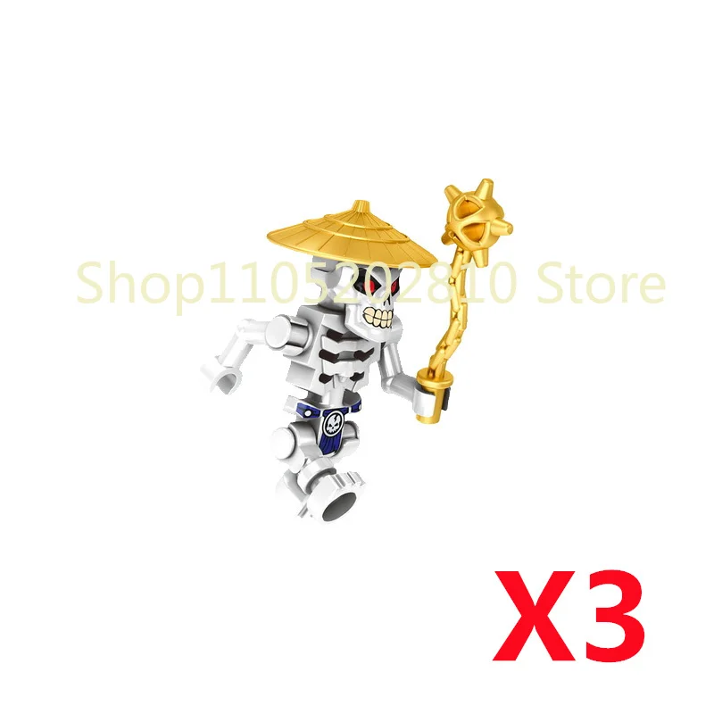 Halloween Totenkopf MOC Figuren Bausteine Mittelalterliches Skelett Ritter Armee DIY Integrierte Mini-Bausteine Buntes Dekoratives Spielzeug Geschenk