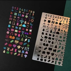Multi Function Scrapbooking Ruler Stainless Steel Web UI Stencils For Personal Planner DIY Stamping Album Decorative Embossing